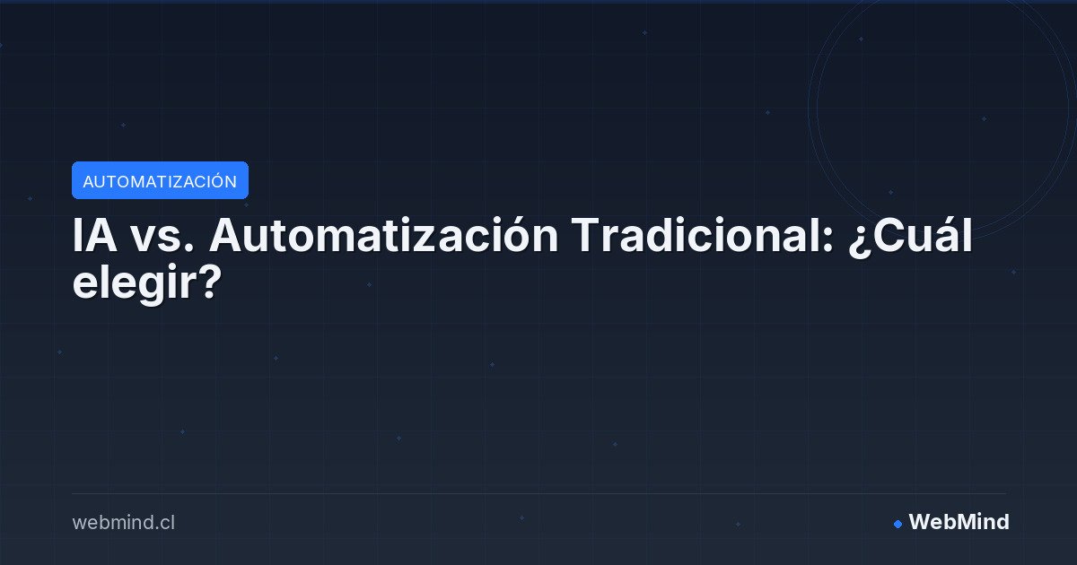 IA vs. Automatización Tradicional: ¿Cuál elegir?