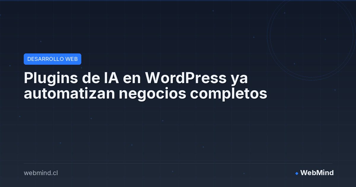 Plugins de IA en WordPress ya automatizan negocios completos